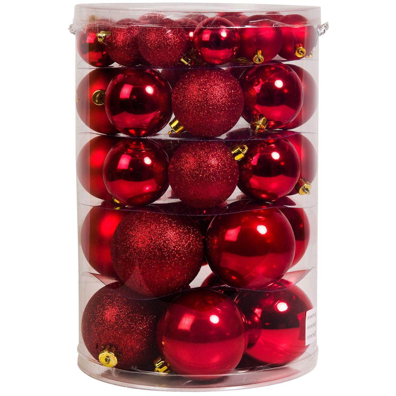44 db-os karácsonyfa dísz piros