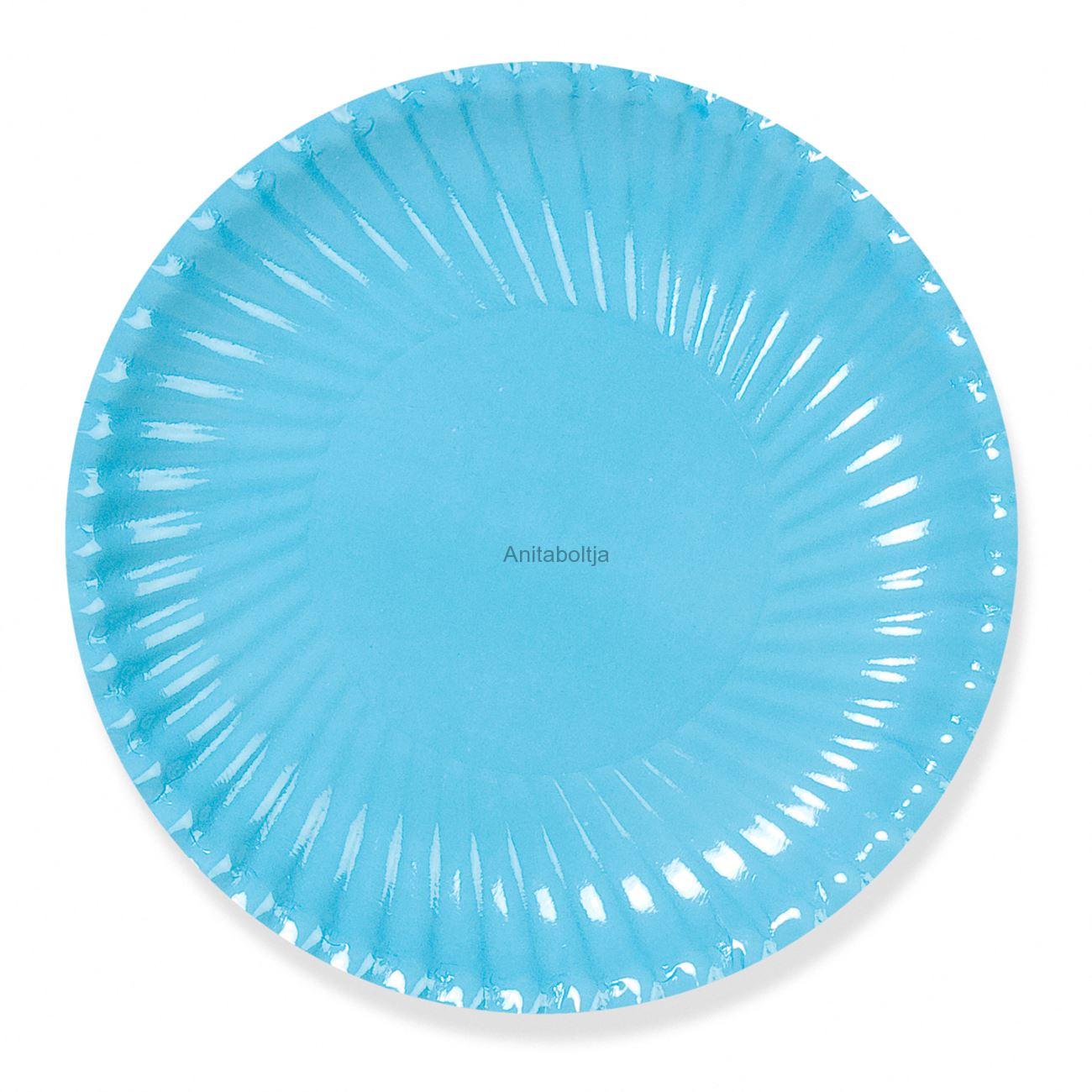 Műanyag tányér Kék 18 cm 10 db