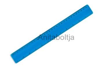 Kék vonalzó 30 cm 