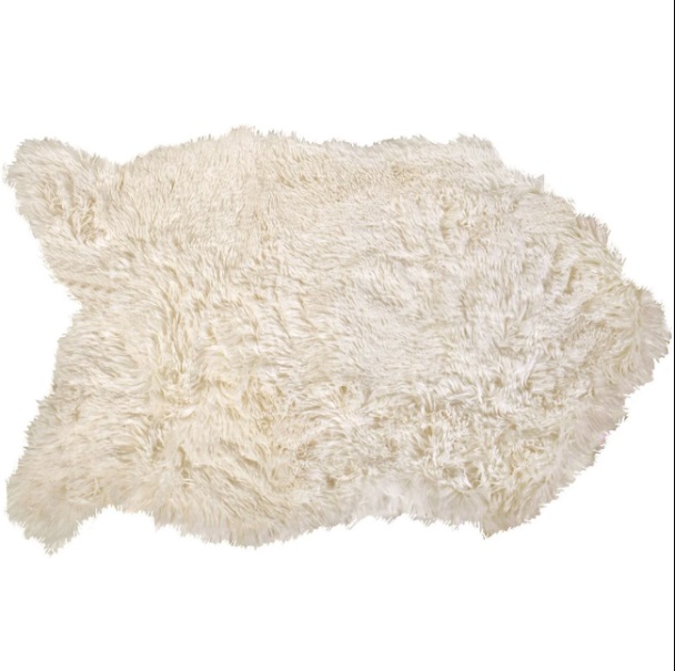 Szőrme szőnyeg fehér 55x90 cm
