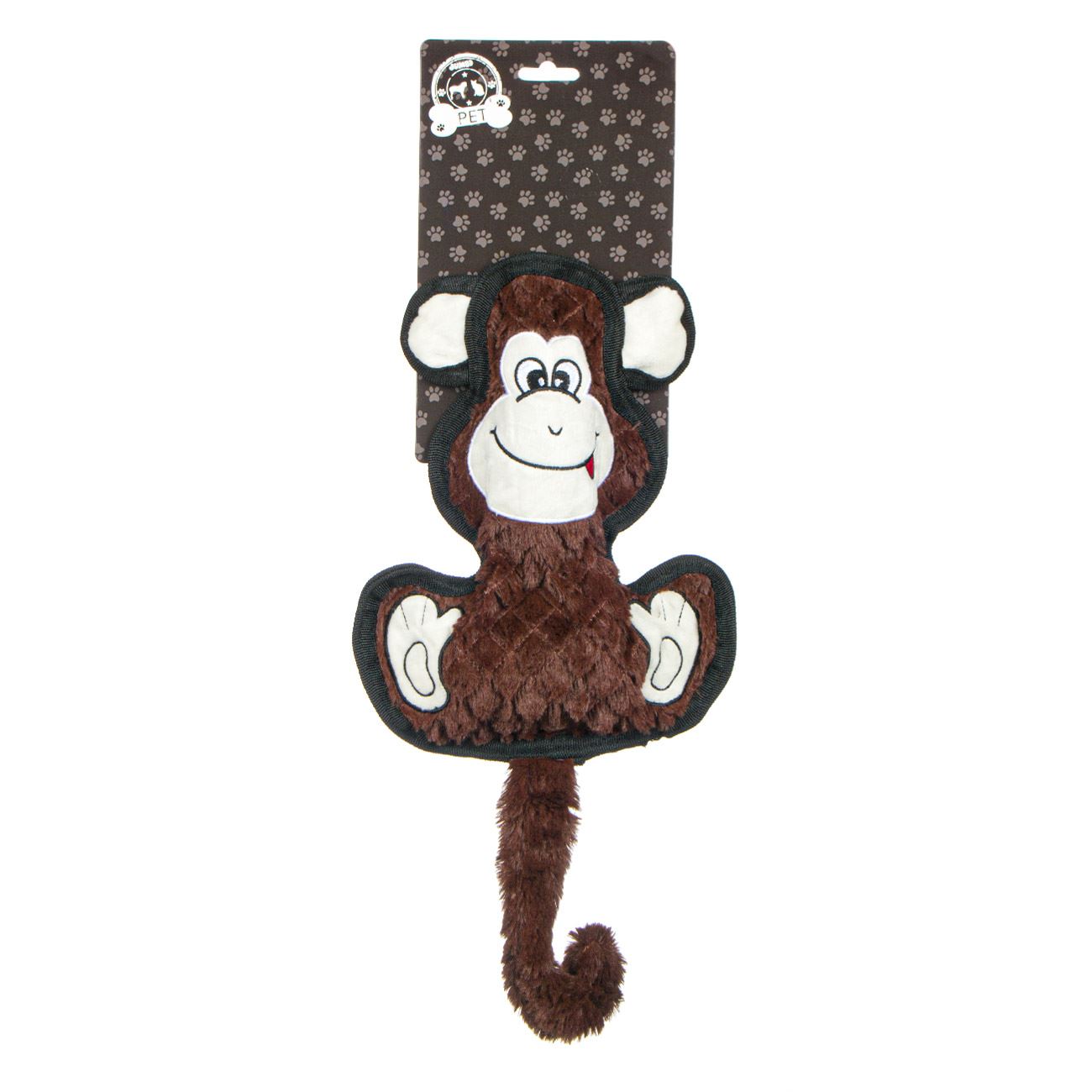 Kutyajáték csörgő majom 28 cm 