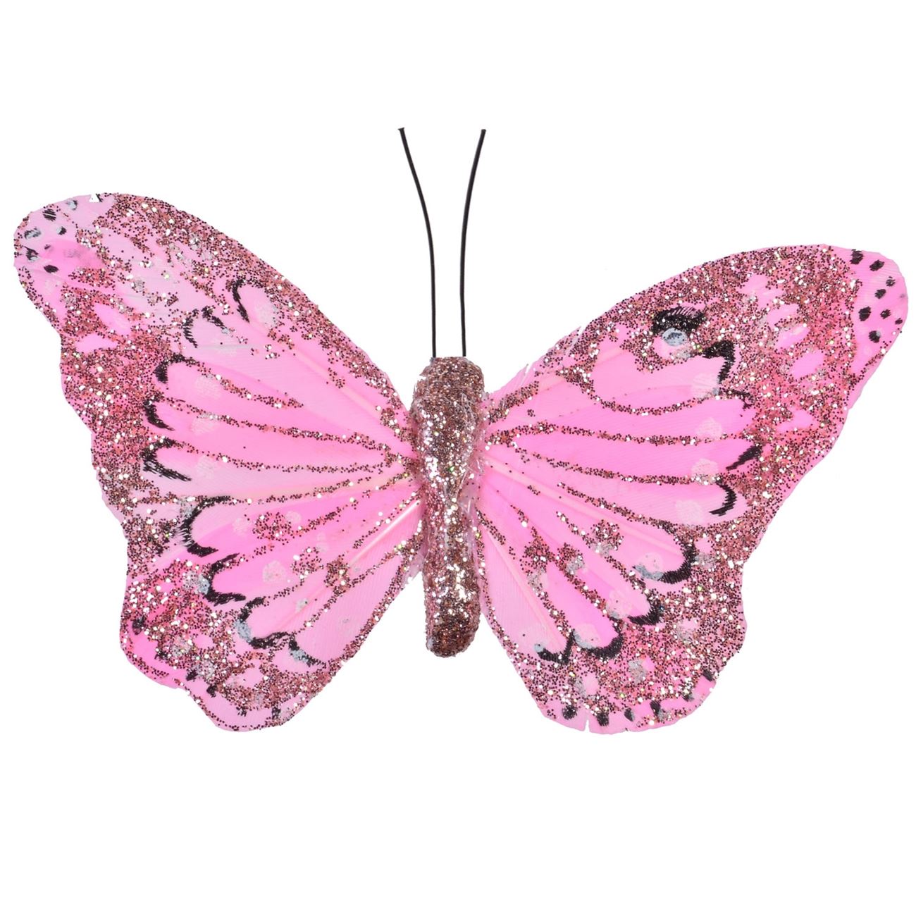 Függöny dekoráció Pillangó rózsaszín 10 cm