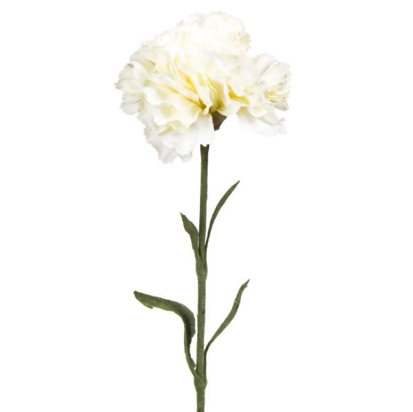 Szegfű művirág fehér 62 cm