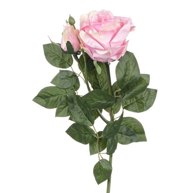 Rózsa művirág rózsaszín 67 cm 