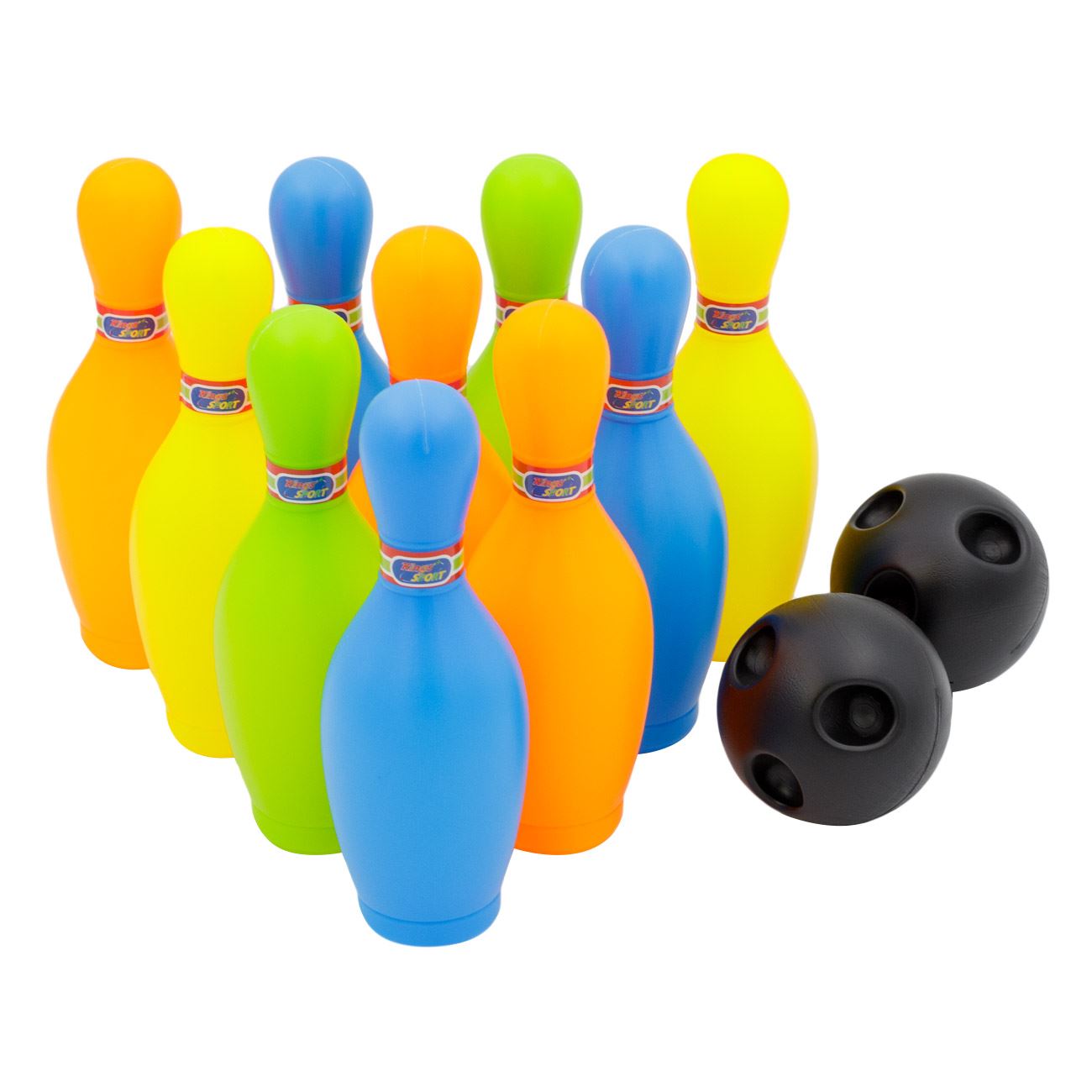 Gyermek bowling készlet 10 bábuval és 2 golyóval