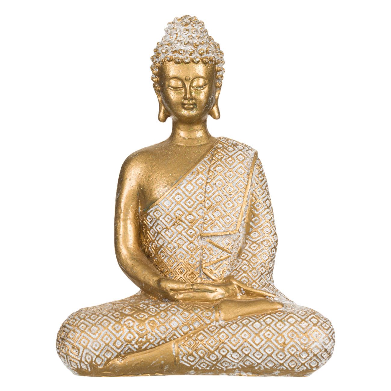 Dekoratív Buddha asztal Arany 14x8x19 cm