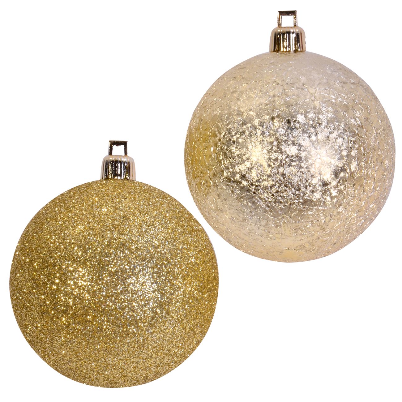 Arany karácsonyfa gömb Csillogó/Matt 7 cm - 12 db