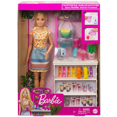 Barbie feltöltődés - smoothie bár játékszett