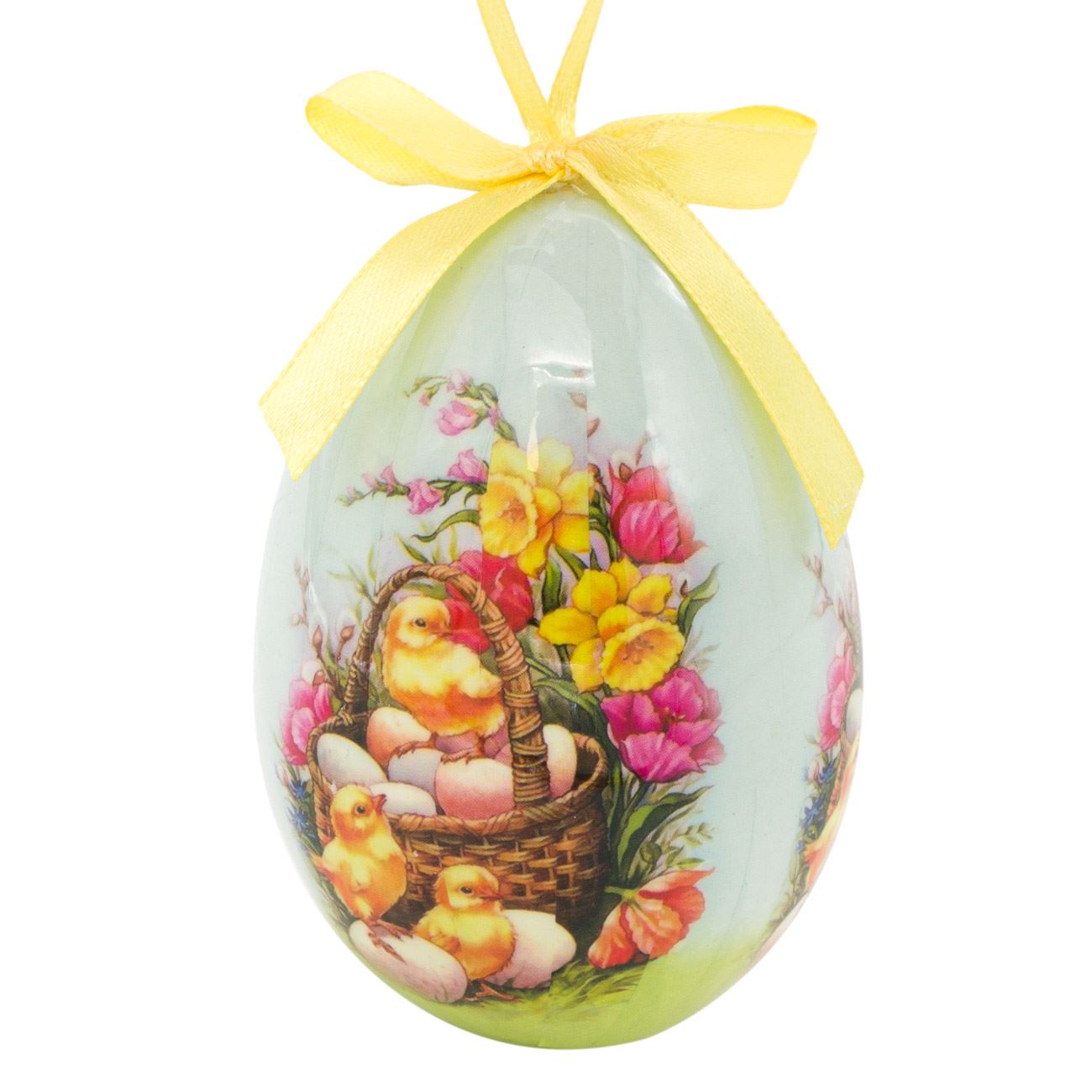 Húsvéti dísztojás illusztrációs virágokkal Tojáskosár 10,5 cm
