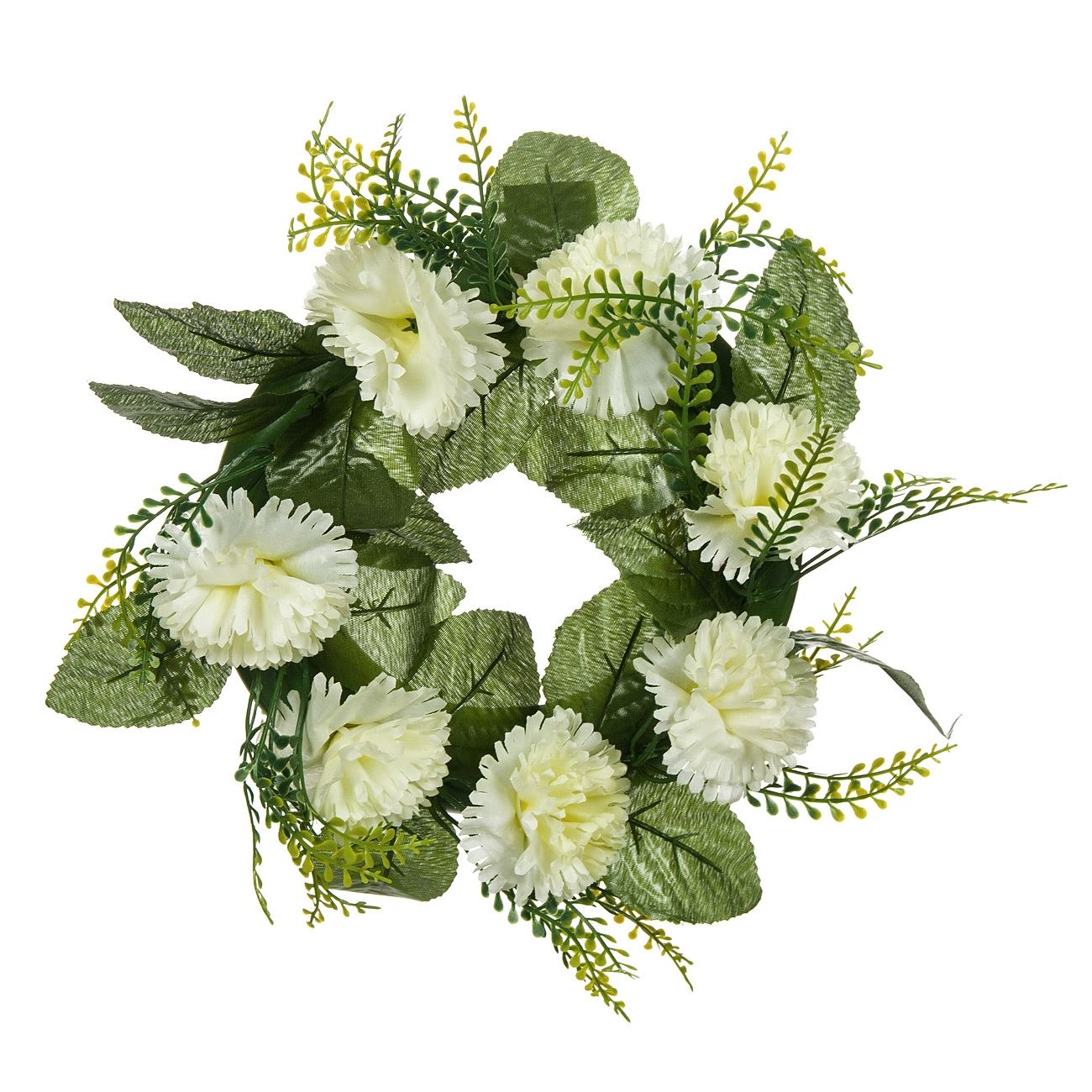 Tavaszi Koszorú Fehér Virágok 21 cm