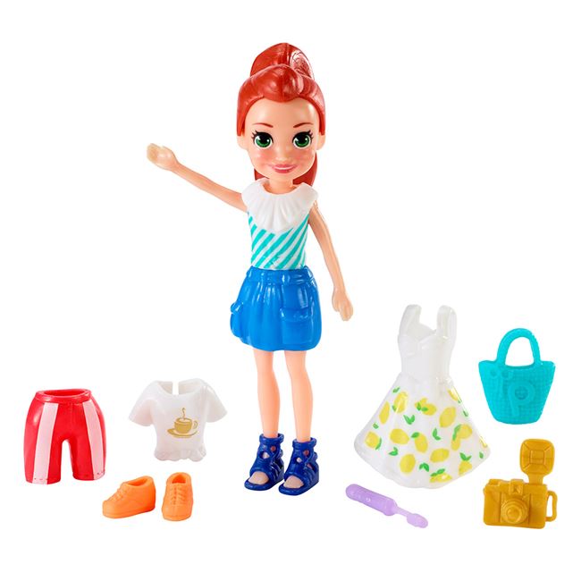 POLLY POCKET baba ruhákkal és fényképezős kiegészítőkkel - Mattel