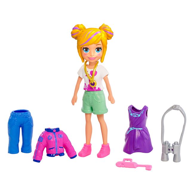 POLLY POCKET baba ruhákkal és távcsöves kiegészítőkkel - Mattel
