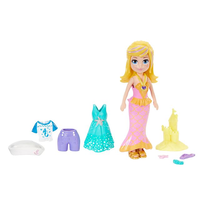POLLY POCKET baba ruhákkal és hercegnő kiegészítőkkel - Mattel