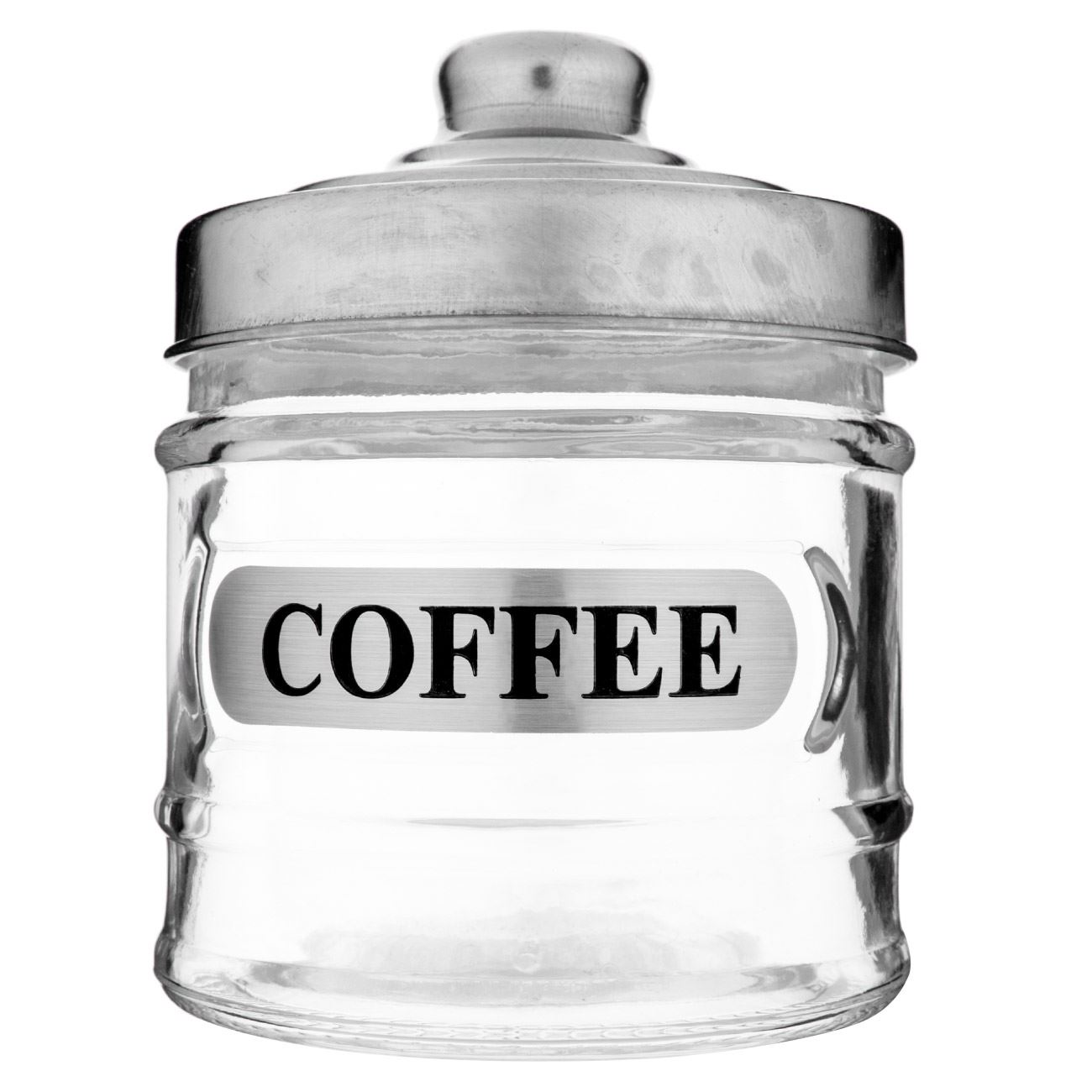 Fém fedéllel ellátott üvegedény kávéhoz 250 ml.