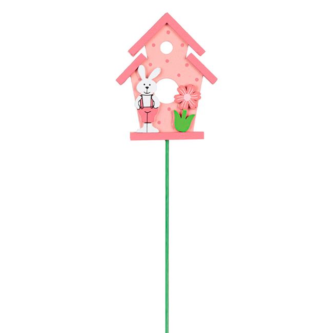Húsvéti házikó pálcikán - rózsaszín 29 cm