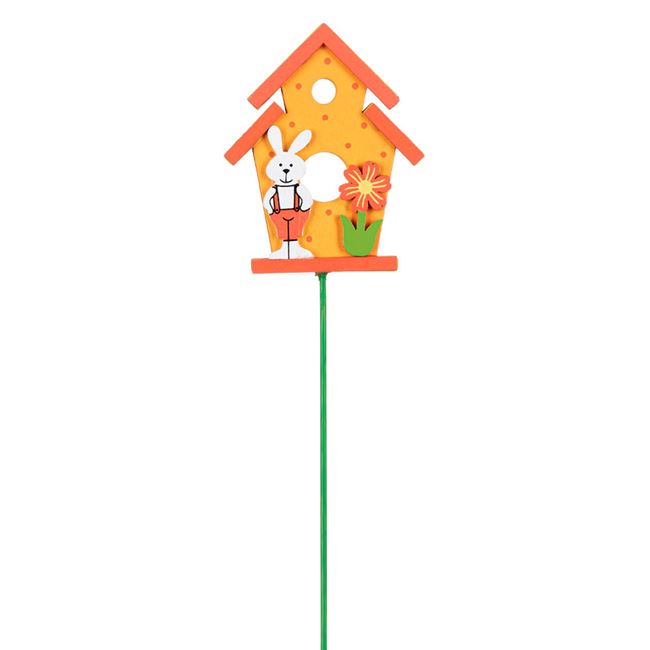 Húsvéti házikó pálcikán - narancssárga 29 cm