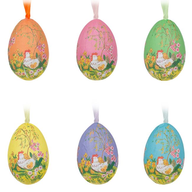 Húsvéti dekoratív tojások - Kiskakasok 6 db