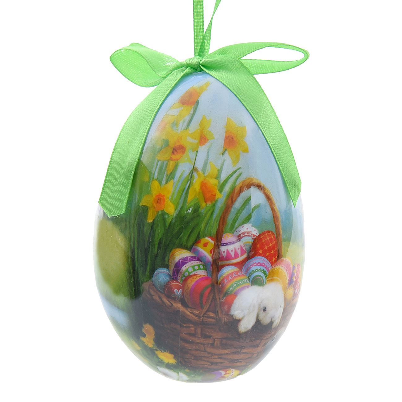 Húsvéti tojás - Nárciszokkal 10 cm 
