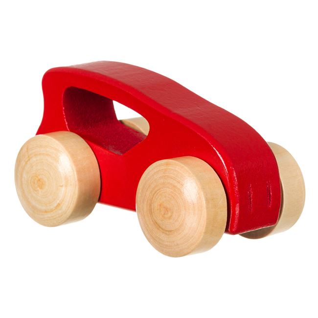 Piros fa autó babáknak 10x2,5x5,5 cm