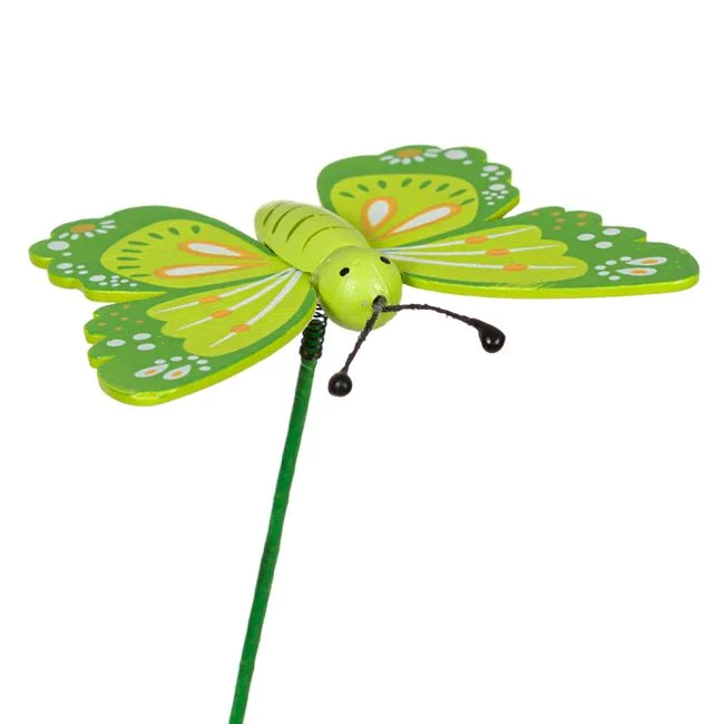 Mozgó Pillangó pálcikán zöld 25 cm