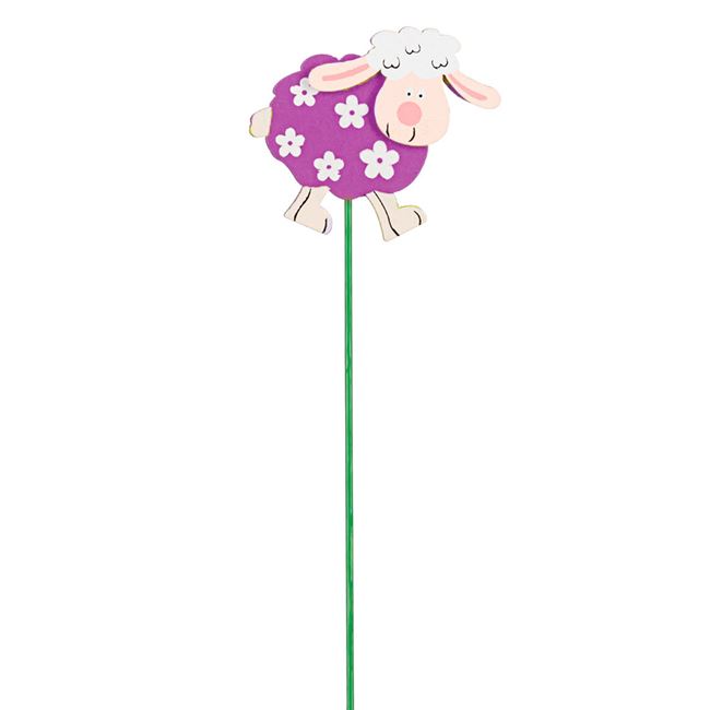 Virágcserép pálca lila bárány 27 cm
