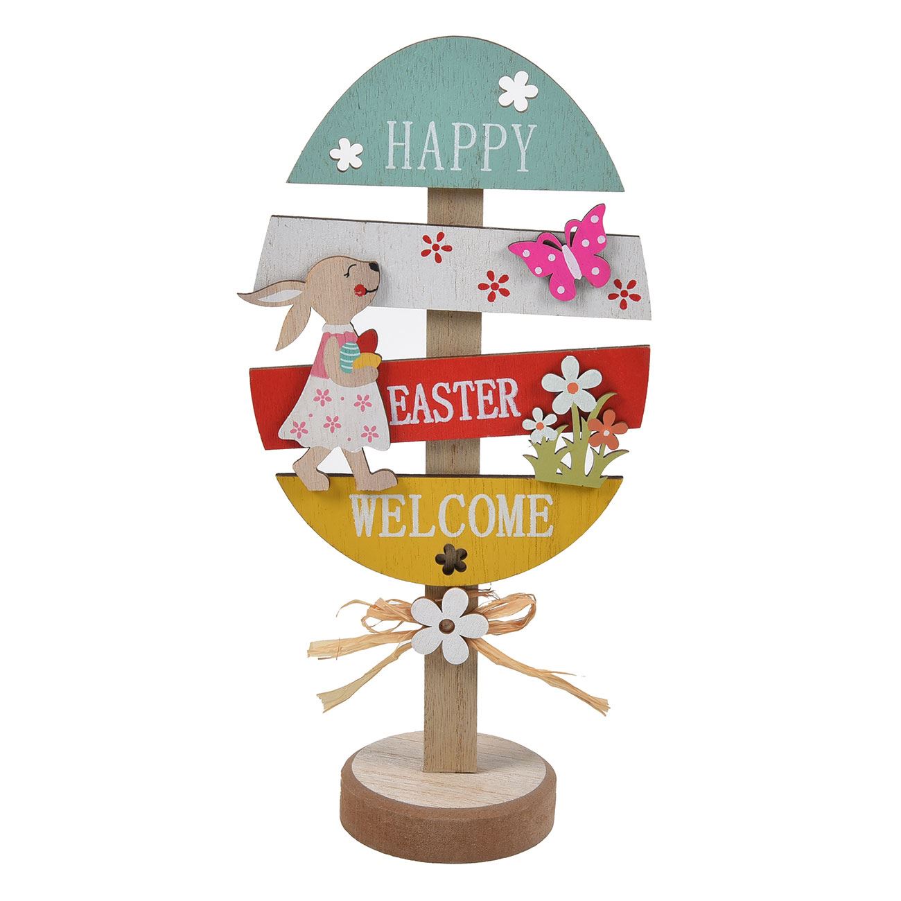 Húsvéti színes tojás asztaldísz 15x8.2x30 cm