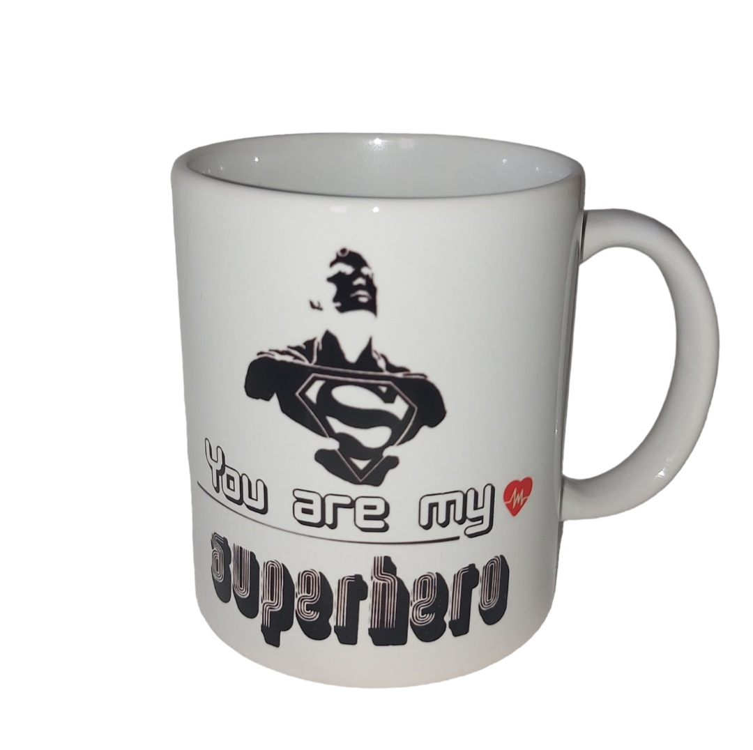 Egyedi " You are my Superhero " porcelán bögre