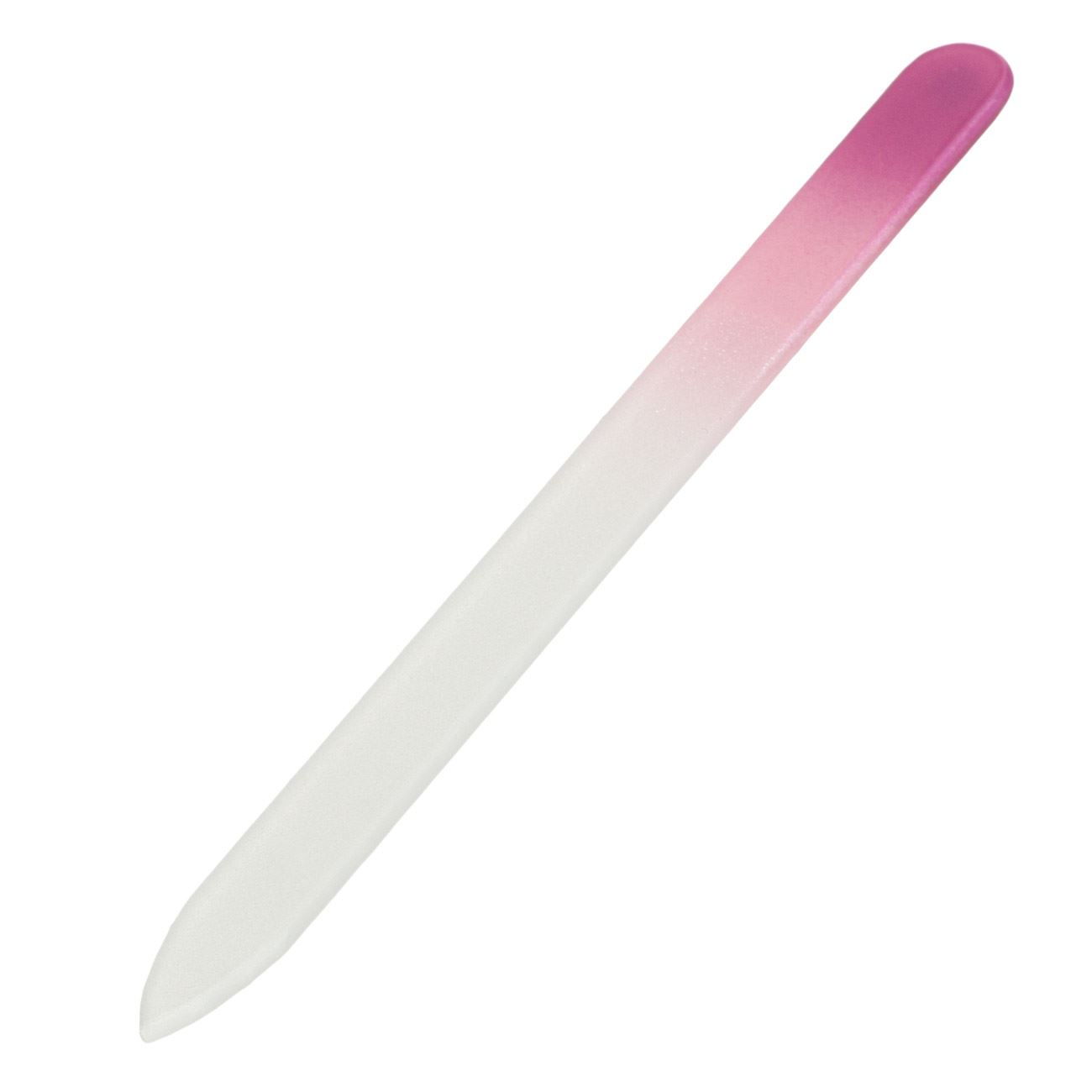 Rózsaszín üveg körömreszelő fedéllel 14cm
