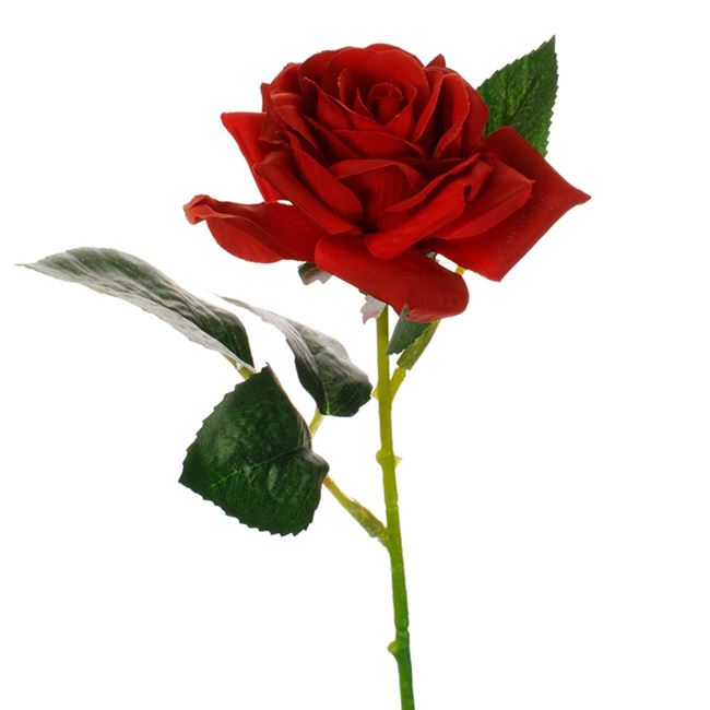 Valentin napi dekoratív virág piros rózsa 32cm