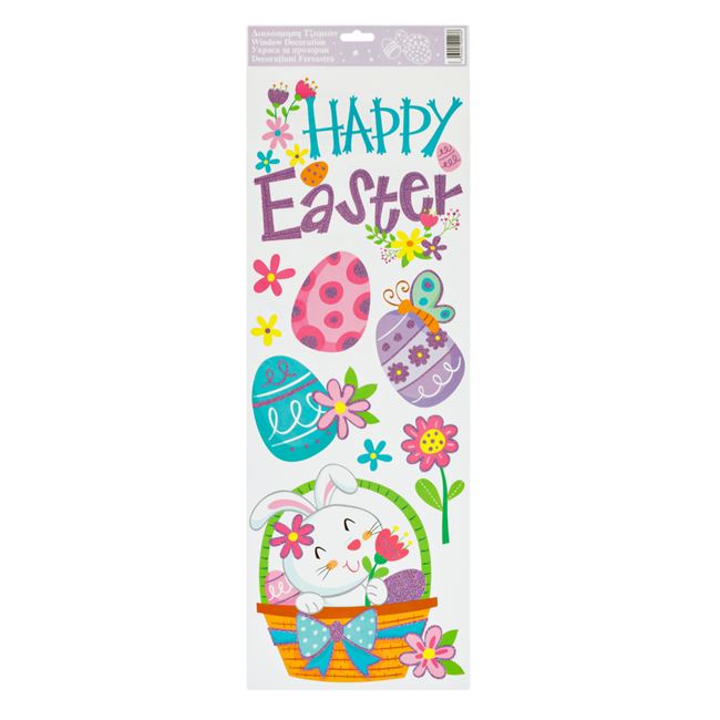 Húsvéti ablakmatrica - Happy Easter 20x60cm