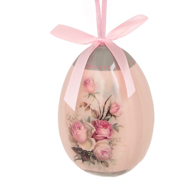 Dekoratív húsvéti tojás Fukszia Vintage 10cm