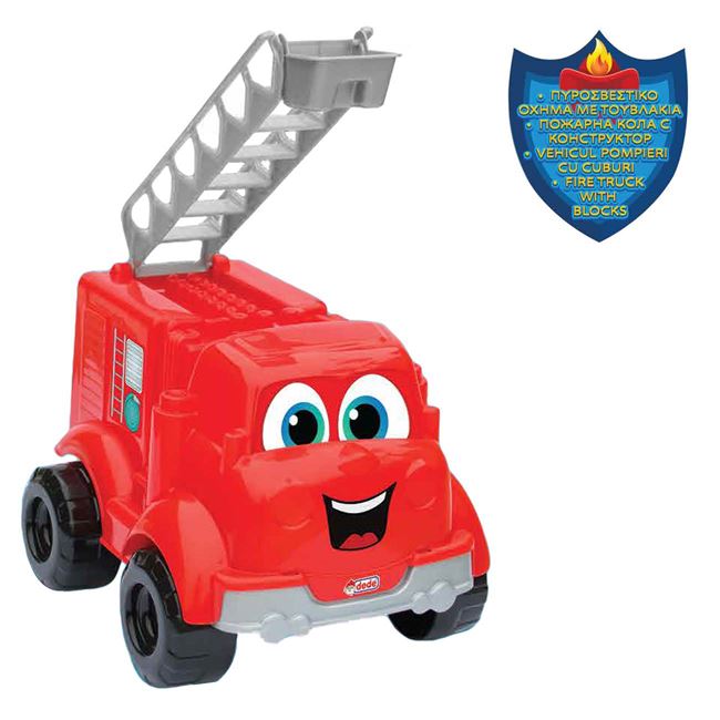 Tűzoltó jármű készlet kockákkal (30 elem)