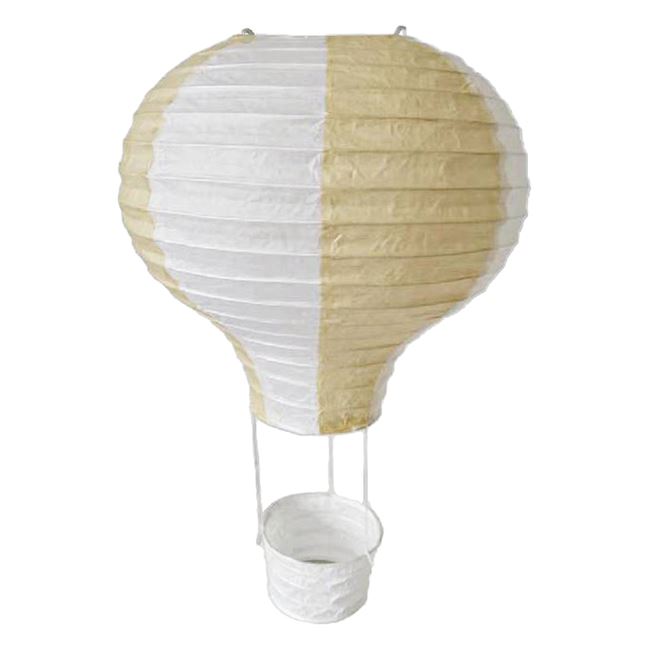 Bézs papír légballon gyermekszoba dísz 25x39cm