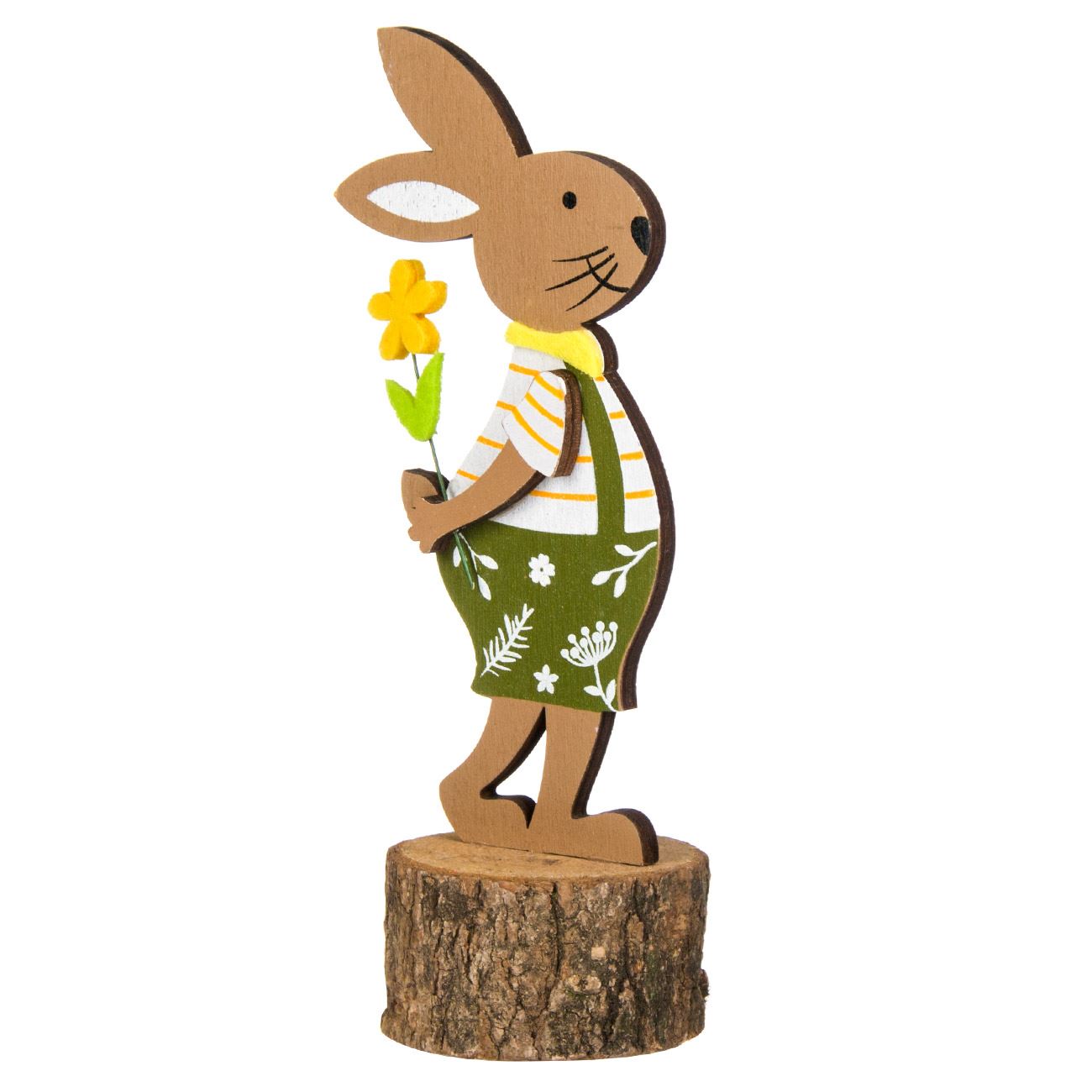 Fa húsvéti fiú nyuszi figura 18 cm