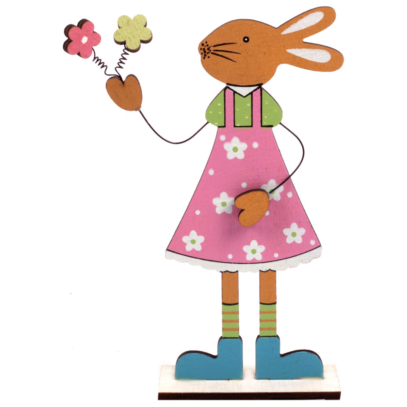Fa húsvéti lány nyuszi figura 19 cm