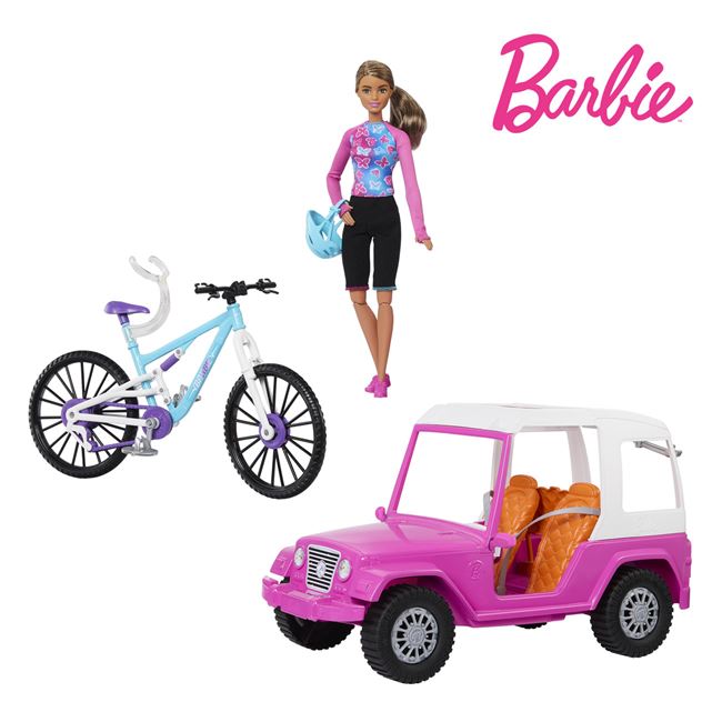 Barbie Jeep baba és kerékpár - Mattel