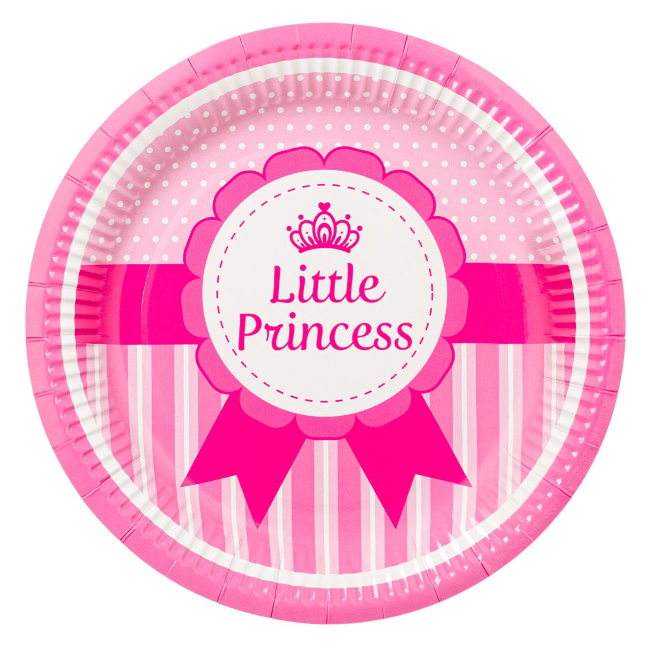 Kis hercegnő parti tányér 6 db 23 cm