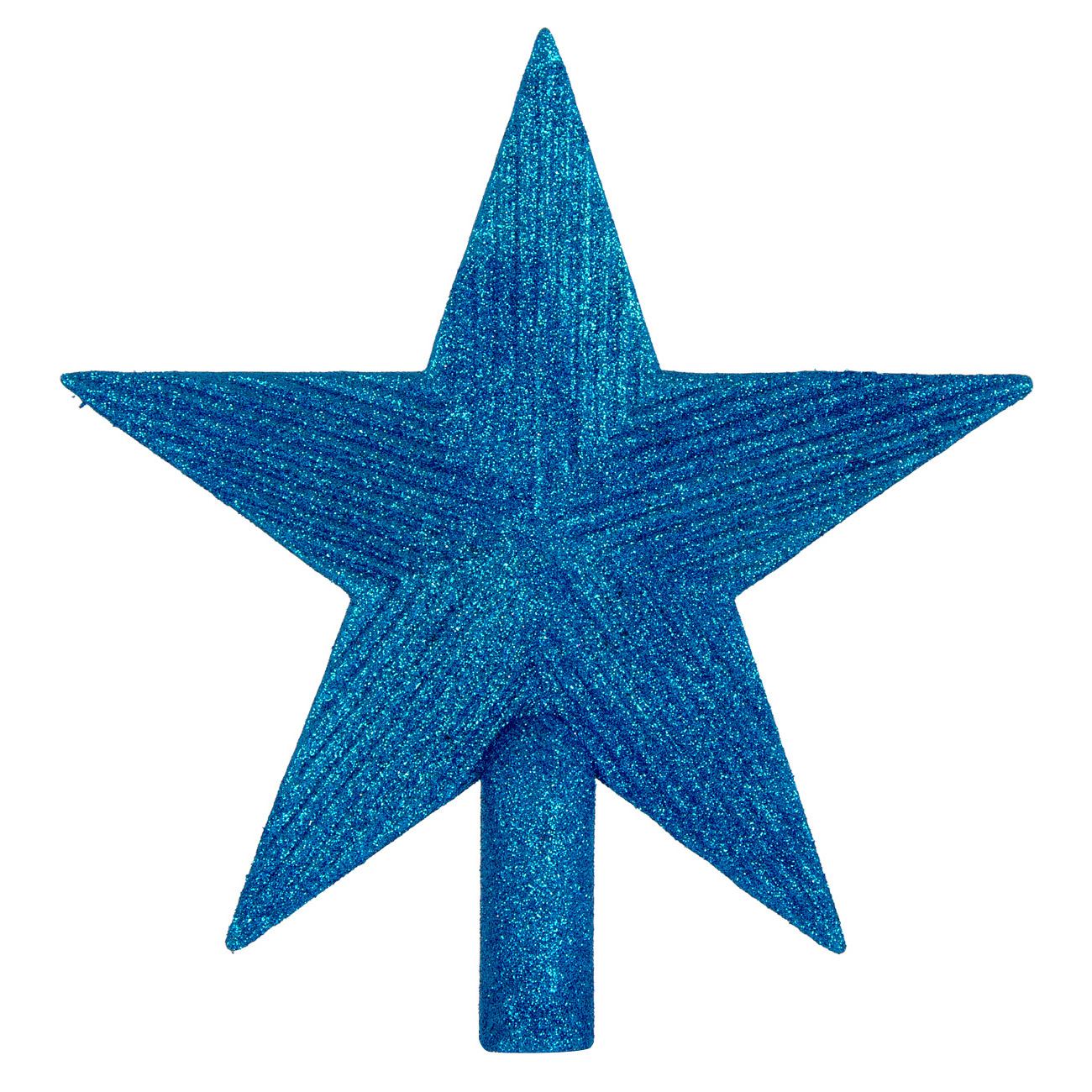 Türkiz kék csillag csúcsdísz 15 cm