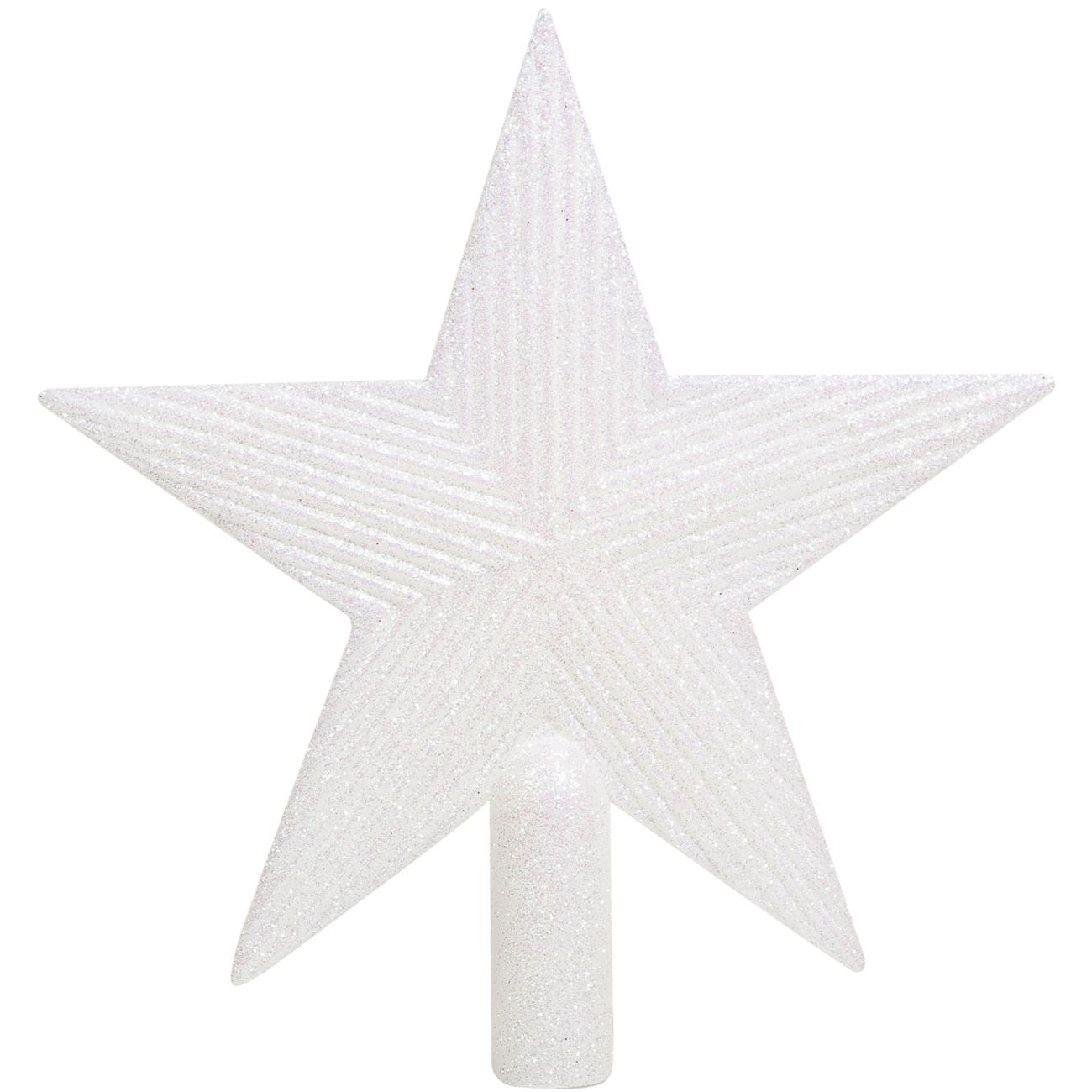 Fehér csillag csúcsdísz 22 cm