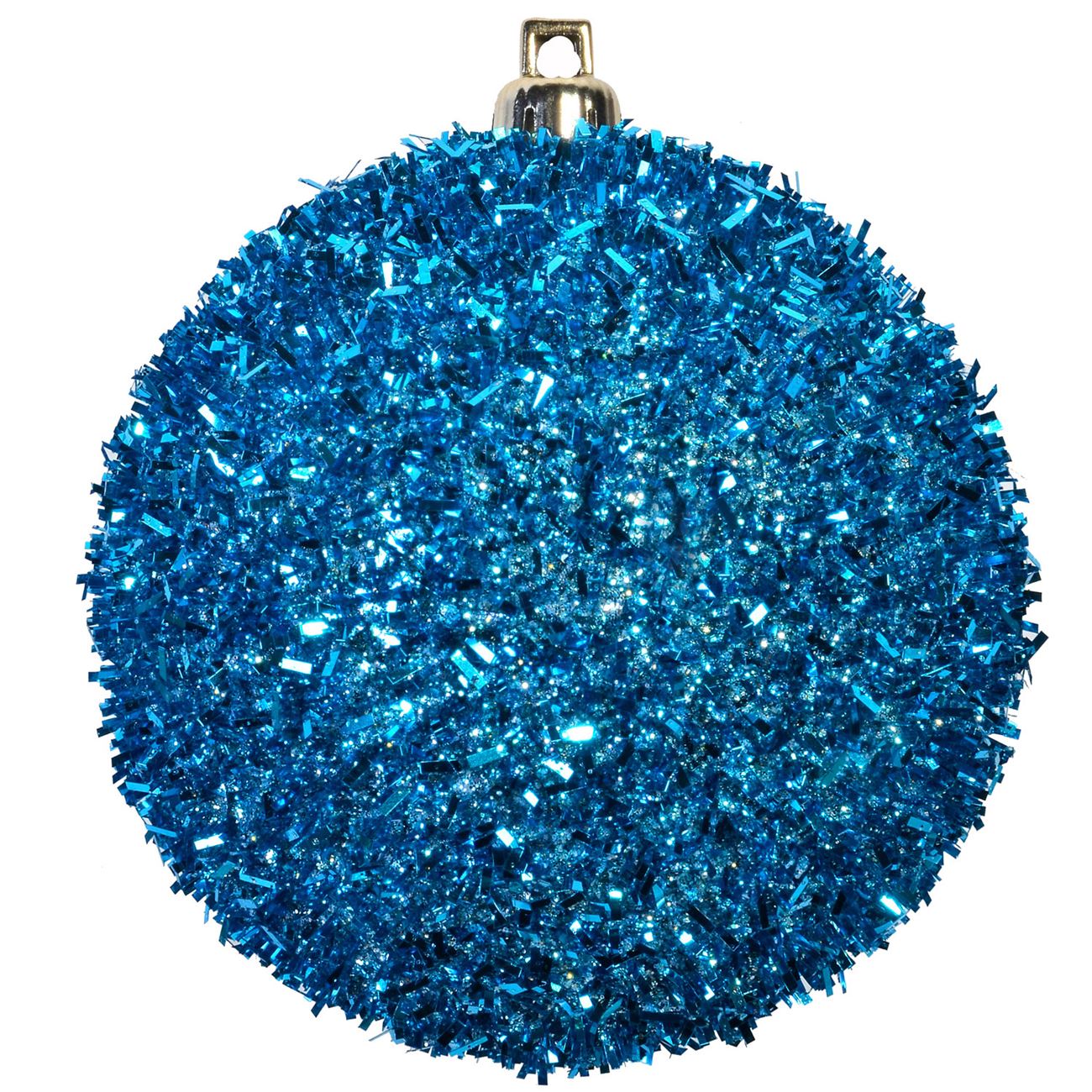 6 db kék csillámos karácsonyfa gömb 8 cm 