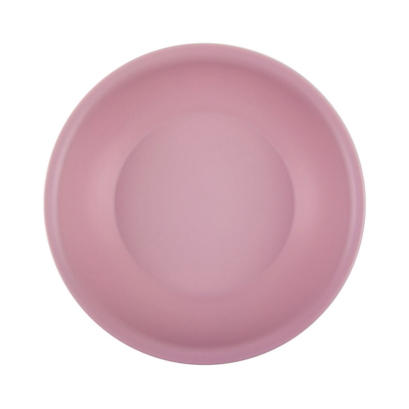 Rózsaszín műanyag mély tányér 18 cm