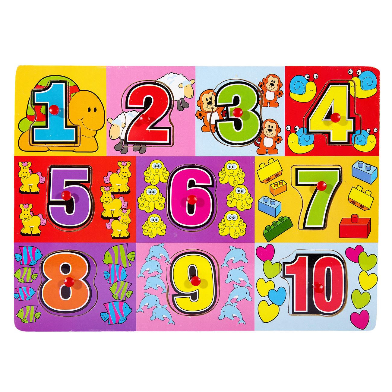 Fa puzzle számok 1-10-ig