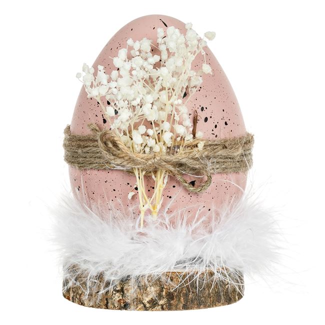 Húsvéti tojás dísz, rózsaszín 12 cm