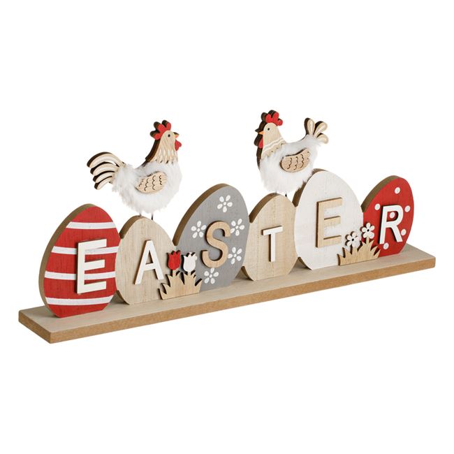 Húsvéti fa dekoráció "Húsvéti" csirkék tojással 35x5x14cm
