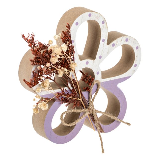 Húsvéti fa dekoráció Margareta Lila szárított virágokkal Ø13x2cm