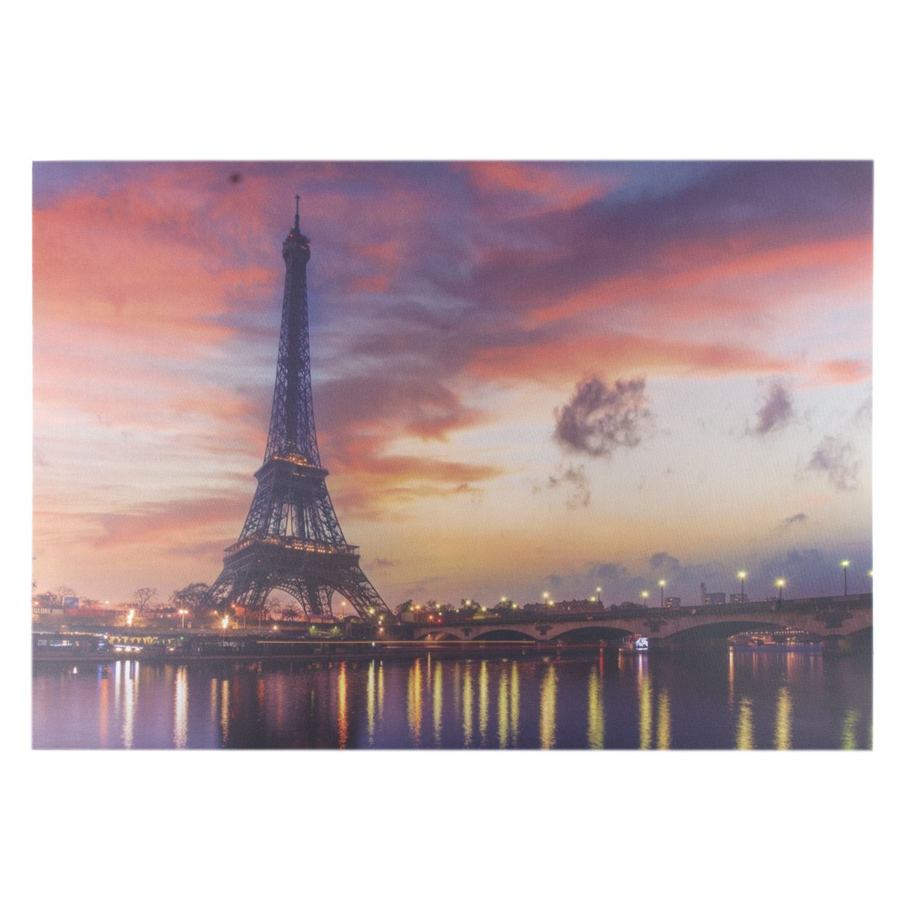 Fali kép Led világítással Eiffel-torony 70x50x1,5 cm