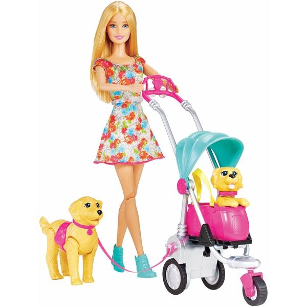Barbie kutyasétáltató játékszett