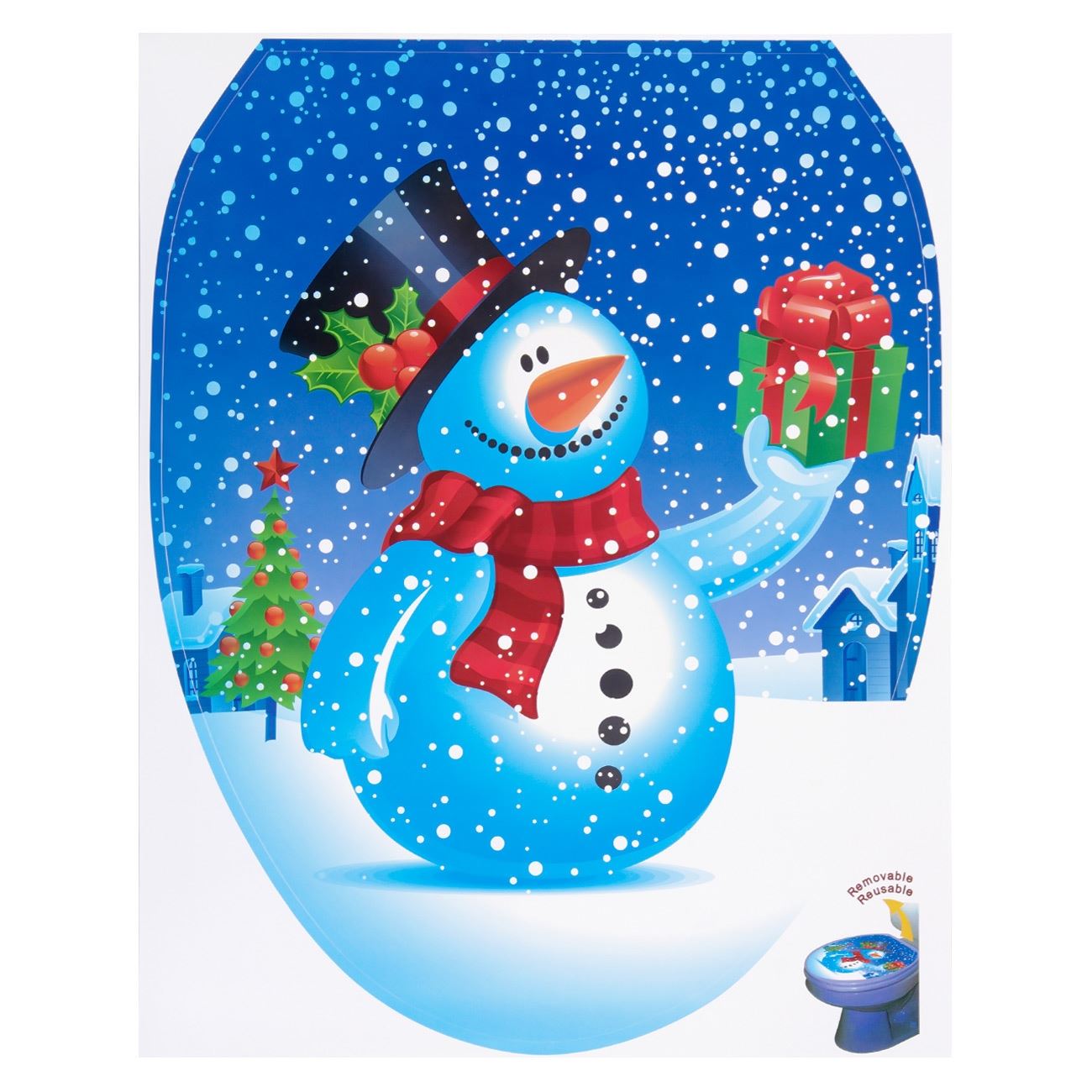 Karácsonyi WC-matrica Hóember 38x30.2 cm 