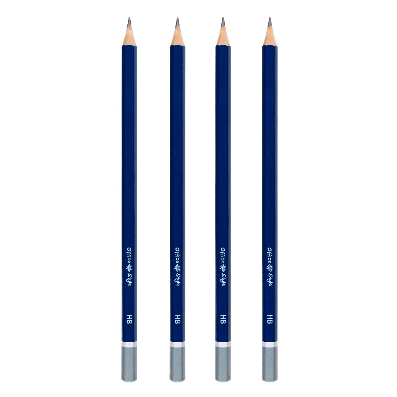 Ceruza HB 4 db kék külsővel