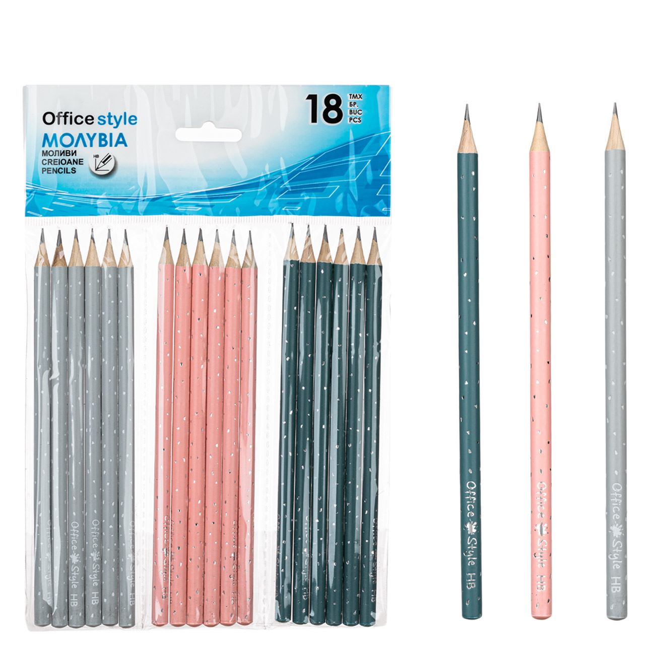 Ceruza készlet 18 db-os radíros végű